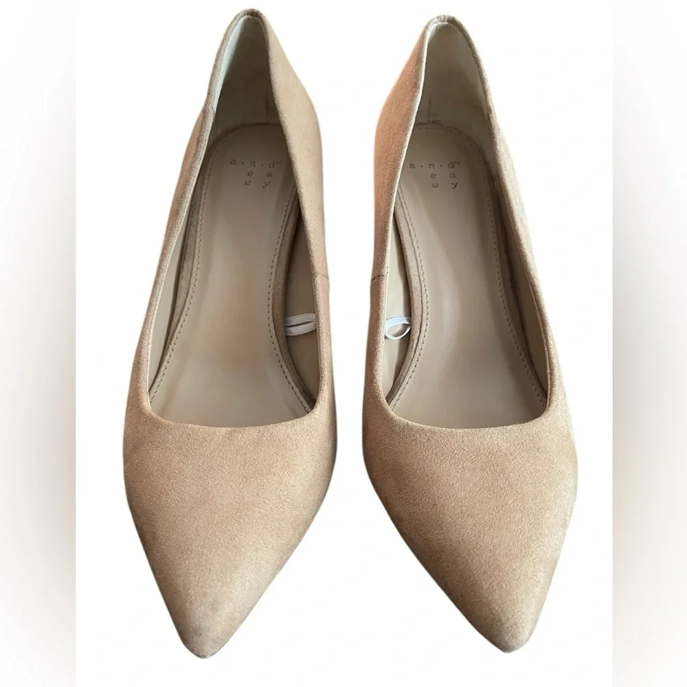 A New Day Tan Heels with Pointed Toe - Picture 1 of 8